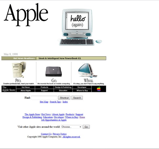 Your Favorite Web Sites from  Over 20 Years Ago
